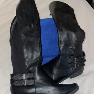 Black zippered 13 inch boots